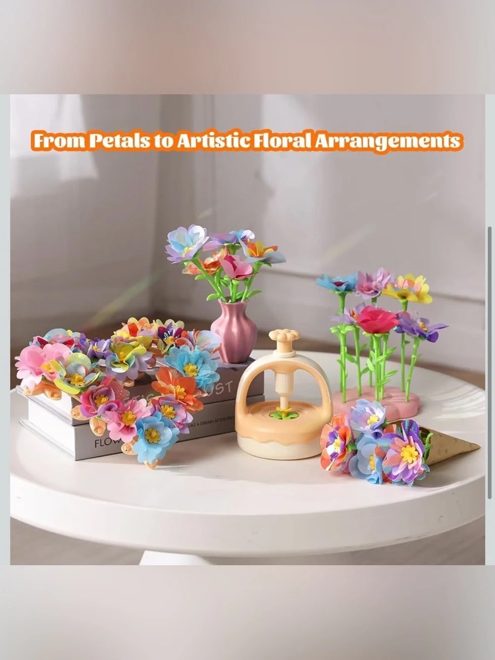 Fabric Flower Bouquet Craft Kit, DIY Arts & Crafts Toy for Kids, Creative Flower